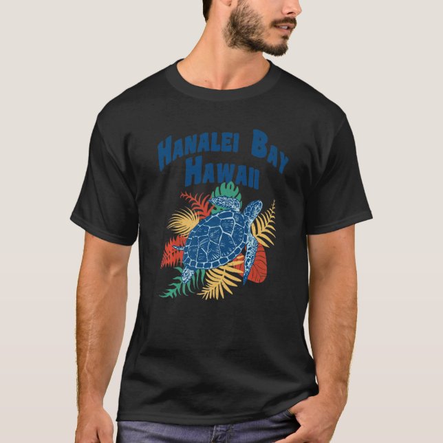Hanalei Bay Kauai Hawaii Hawaiian Beaches Travel   T-Shirt (Front)