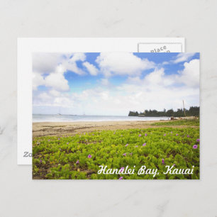 Hanalei Bay, Kauai Hawaii Tropical Beach Scene Postcard