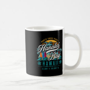 Hanalei Byy North Shore Kauai Hawaii Retro Sun Sur Coffee Mug