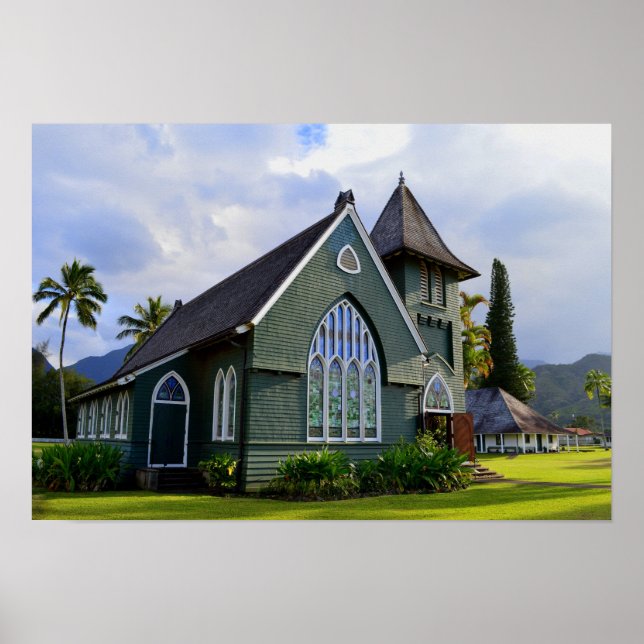 Hanalei, Hawaii, Church Poster (Front)