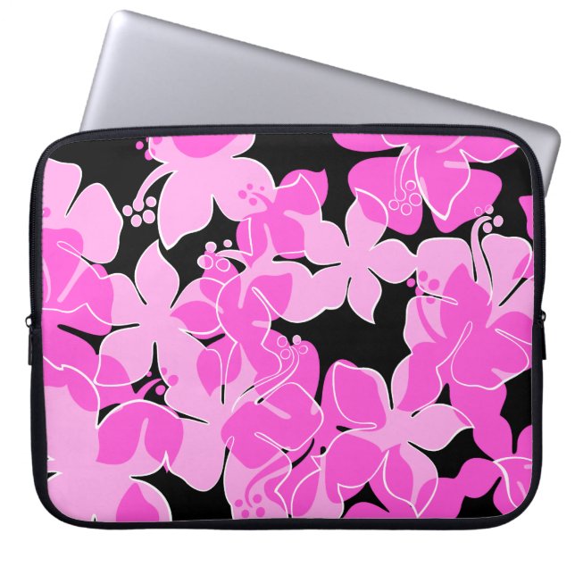 Hanalei Hawaiian Floral Neoprene Wetsuit Laptop Sleeve (Front)