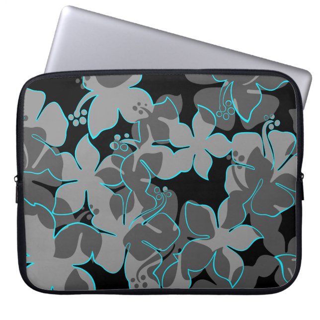 Hanalei Hawaiian Floral Neoprene Wetsuit Laptop Sleeve (Front)