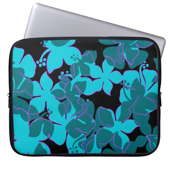 Hanalei Hawaiian Floral Neoprene Wetsuit Laptop Sleeve (Front)