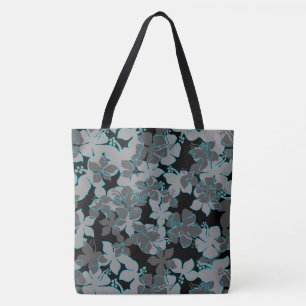 Hanalei Hawaiian Hibiscus Camo Floral Beach Bag