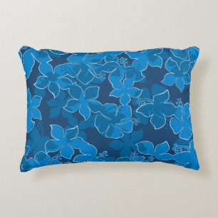 Hanalei Hawaiian Hibiscus Camo Floral Decorative Cushion