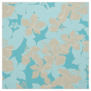 Hanalei Hawaiian Hibiscus Camo Floral Fabric
