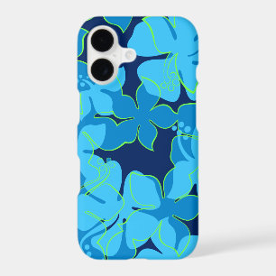 Hanalei Hawaiian Hibiscus Floral Blue
