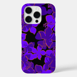 Hanalei Hawaiian Hibiscus Floral Purple iPhone 16 Pro Case
