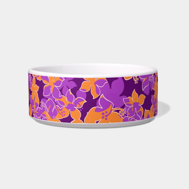 Hanalei Hawaiian Hibiscus Pet Bowls (Right)