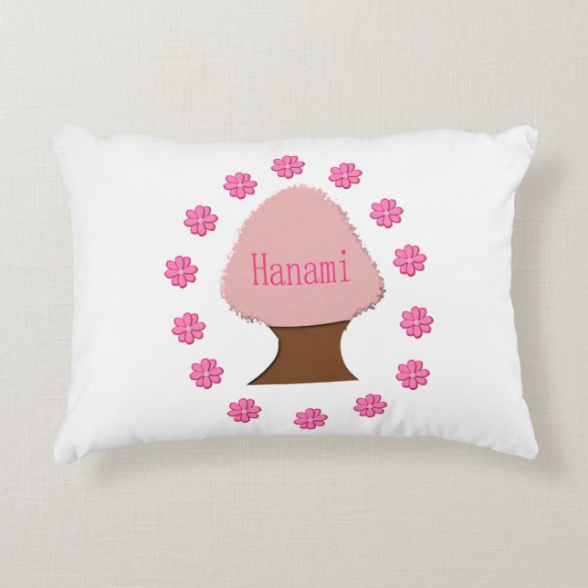 Hanami Japanese Cherry Tree Decorative Cushion (Front)
