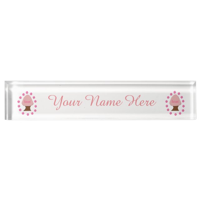 Hanami Japanese Cherry Tree Personalised Nameplate (Front)