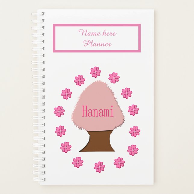Hanami Japanese Cherry Tree Personalised Planner (Front)
