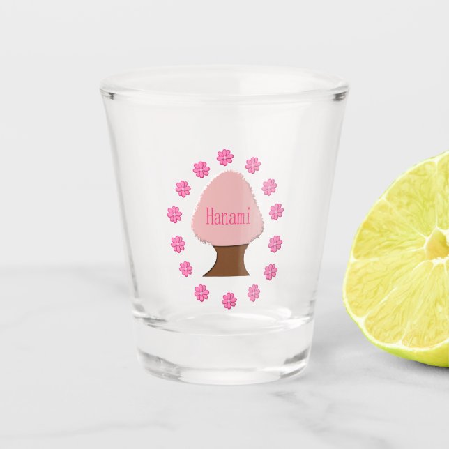 Hanami Japanese Cherry Tree Shot Glass (Front)