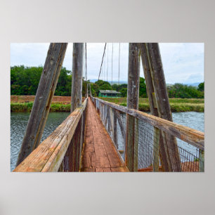 Hanapepe Swinging Bridge, Kauai, Hawaii Poster