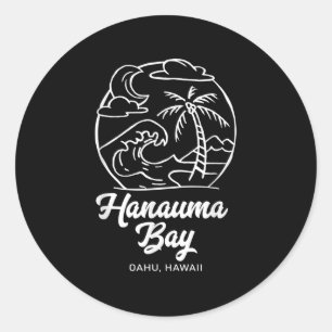 Hanauma Bay Beach Park, Oahu, Hawaii Summer Vacati Classic Round Sticker