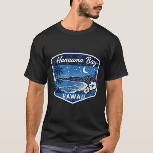 Hanauma Bay Hawaii Beach Trocal Palm Trees Ocean T-Shirt