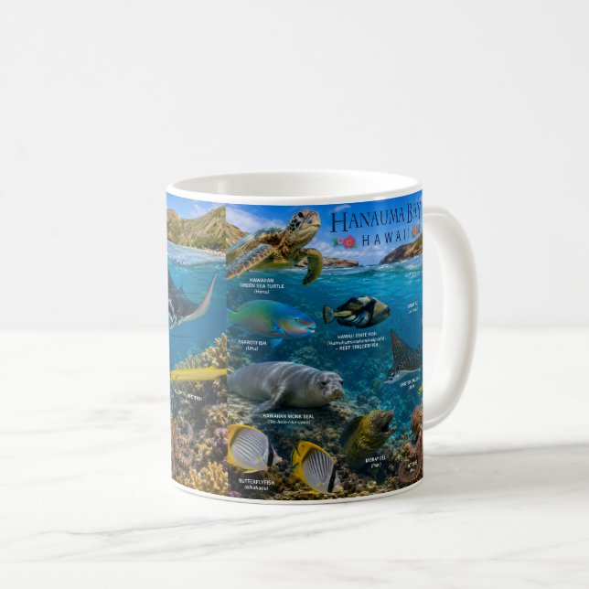 Hanauma Bay Hawaii Coffee Mug (Front Right)