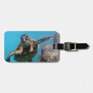Hanauma Bay - Hawaii Green Sea Turtles Luggage Tag
