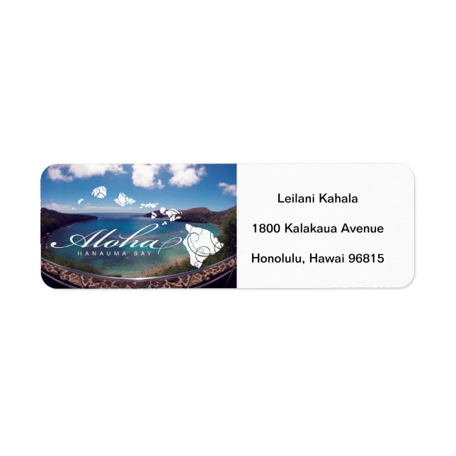 Hanauma Bay Hawaii Islands Return Address Label (Front)