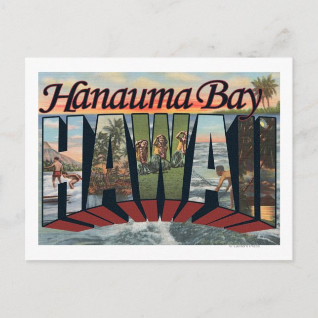 Hanauma Bay, Hawaii - Large Letter Scenes Postcard (Front)