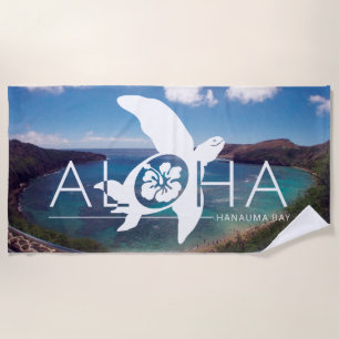 Hanauma Bay Hawaii Oahu Island Turtle Beach Towel