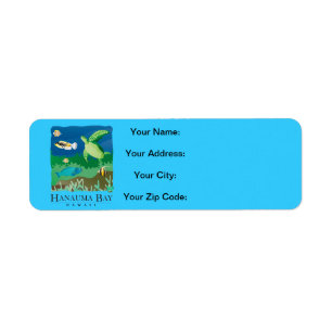Hanauma Bay Hawaii Return Address Label