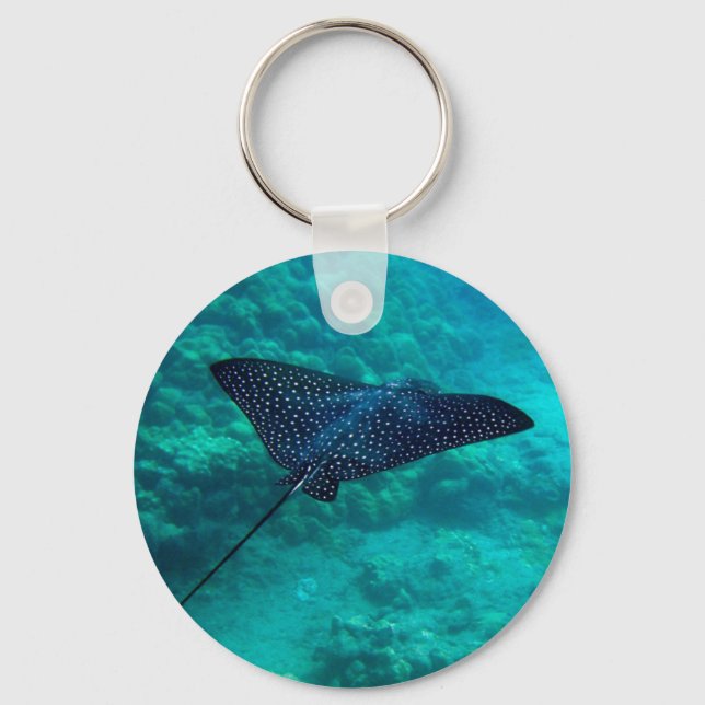 Hanauma Bay Hawaii Spotted Eagle Ray Key Ring (Front)