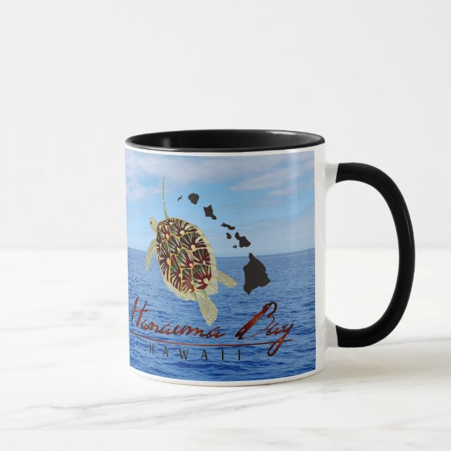 Hanauma Bay Hawaii Turtle and Hawaii Islands Mug (Right)