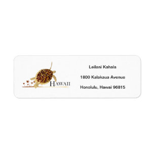 Hanauma Bay Hawaii Turtles - Honu Return Address Label