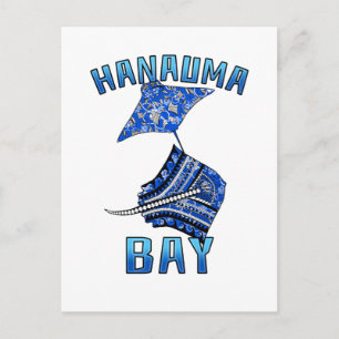 Hanauma Bay Hawaii Vacation Tribal Stingray Postcard