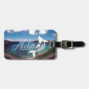 Hanauma Bay Hawaii Whale Luggage Tag