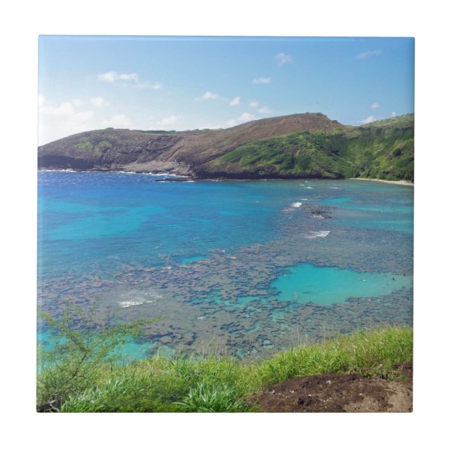 Hanauma Bay Oahu Hawaii Ceramic Tile (Front)
