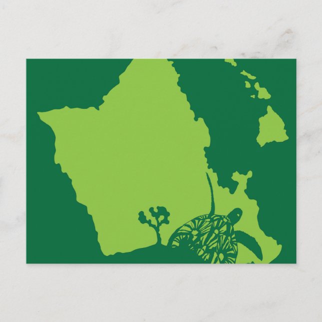 Hanauma Bay Oahu Hawaii Turtle Postcard (Front)