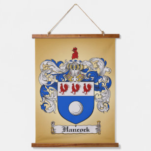 Hancock Coat of Arms Hanging Tapestry