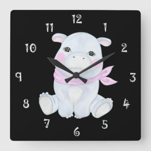 Hancy The Hippo Wall Clock
