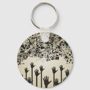 Hand a science key ring