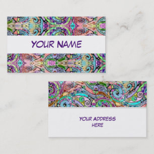 Hand And Digitally Painted Pattern Art 10 Business Card