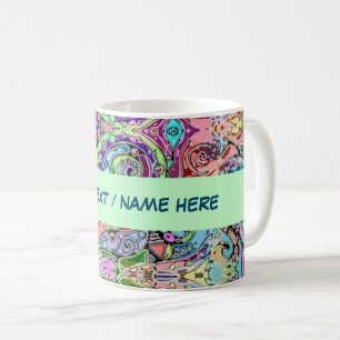 Hand And Digitally Painted Pattern Art 10 Coffee Mug