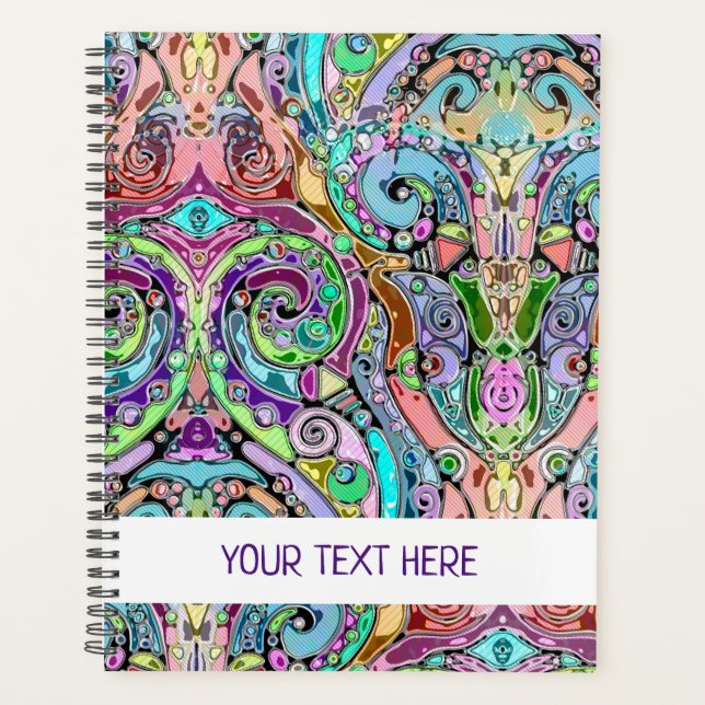 Hand And Digitally Painted Pattern Art 10 Planner (Front)