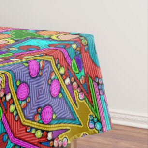 Hand And Digitally Painted Pattern Art 12 Tablecloth