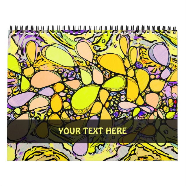 Hand And Digitally Painted Pattern Art 13 Calendar (Cover)