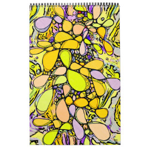 Hand And Digitally Painted Pattern Art 13 Calendar