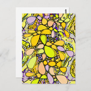 Hand And Digitally Painted Pattern Art 13 Postcard