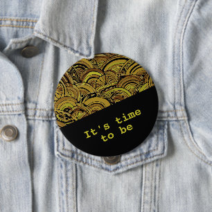Hand And Digitally Painted Pattern Art 15 10 Cm Round Badge