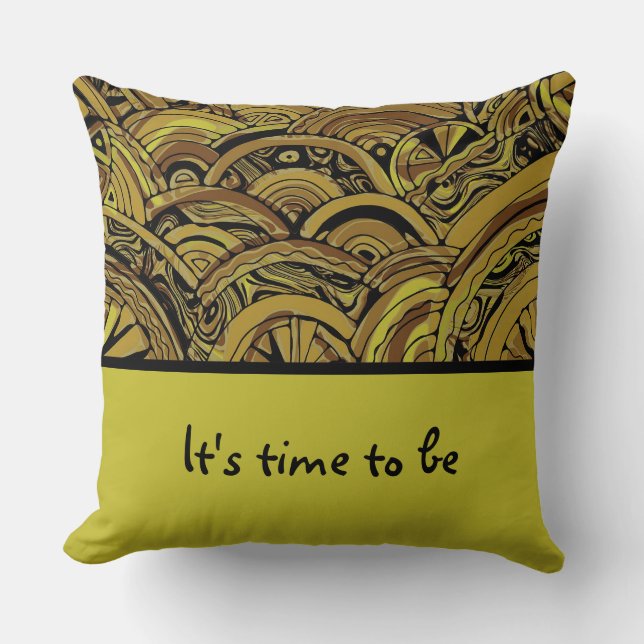 Hand And Digitally Painted Pattern Art 15 Cushion (Front)