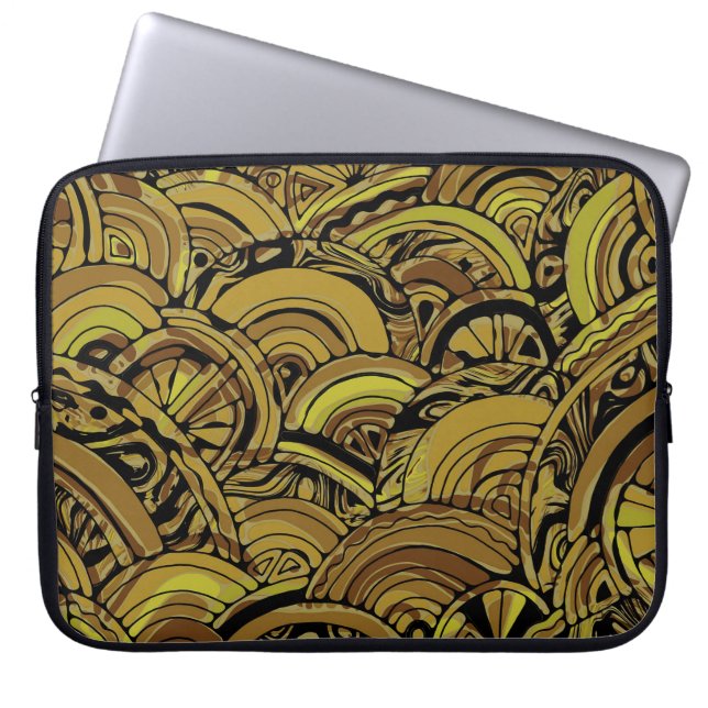 Hand And Digitally Painted Pattern Art 15 Laptop Sleeve (Front)