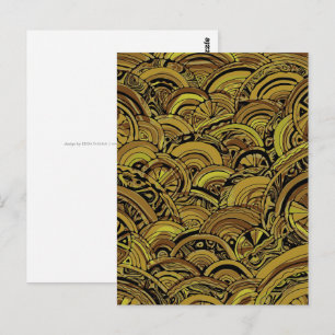 Hand And Digitally Painted Pattern Art 15 Postcard