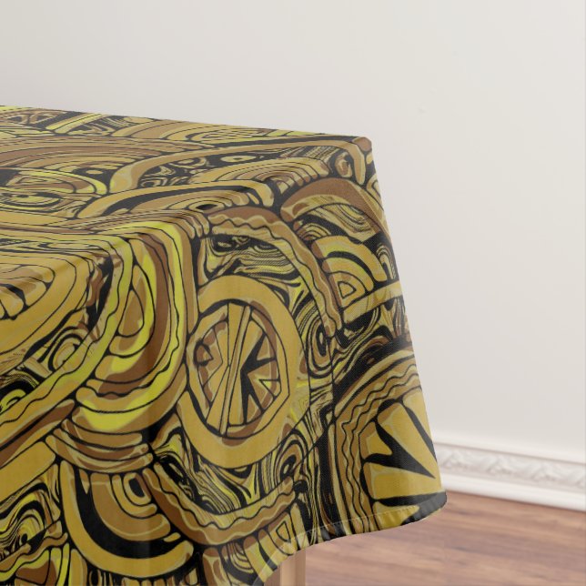 Hand And Digitally Painted Pattern Art 15 Tablecloth (In Situ)