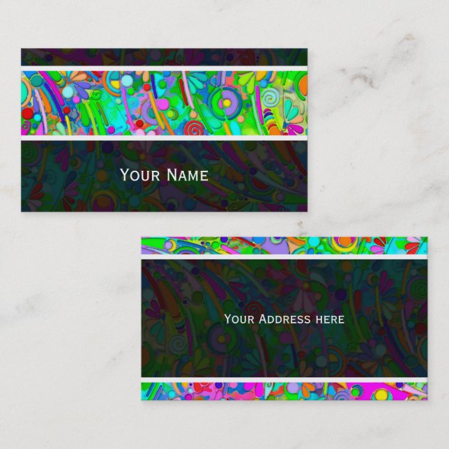 Hand And Digitally Painted Pattern Art 18 Business Card (Front/Back)