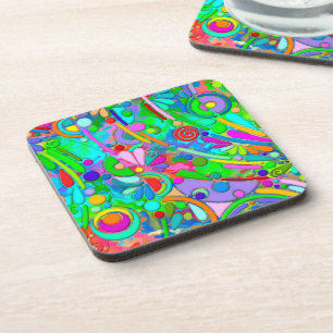Hand And Digitally Painted Pattern Art 18 Coaster